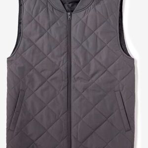 NWT Line of Trade The Big Sky Dark Gray- Deep Fog Quilted Vest-XL